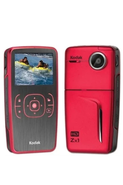 Zx1 2\" Lcd Hd Dijital Su Geçirmez Video Kamera - Kırmızı ürün görseli 1