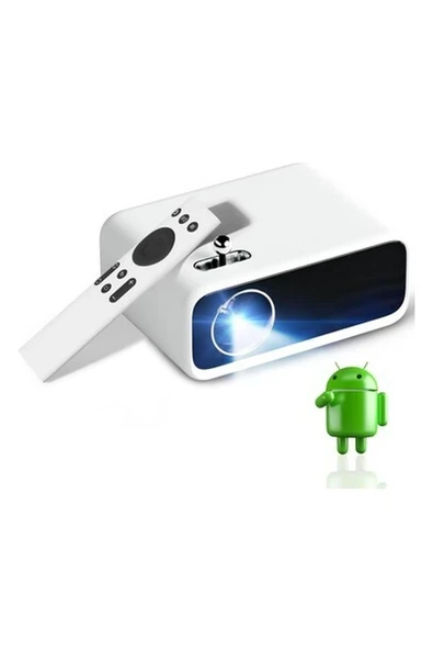 Mini Pro Projeksiyon Cihazı, Android, 300 Ansı Lümen, Ekran Yansıtma ürün görseli 1