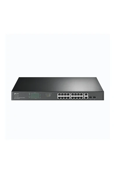 TP-Link TL-SG1218MP 16 Port 10-100-1000 Poe+ Switch 2 Port SFP Çelik Kasa Rack Mount ürün görseli 1