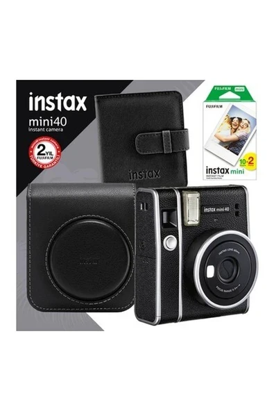 Instax Mini 40 Fotoğraf Makinesi Seti 1 Siyah ürün görseli 1