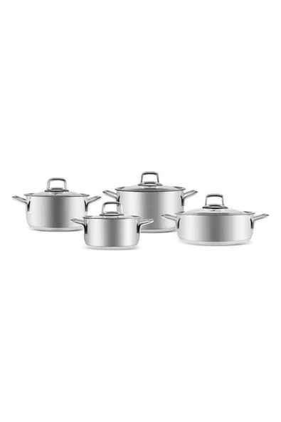 Karaca Pekin Powersteel 316+ 8 Parça Indüksiyon Tabanlı Çelik Tencere Seti ürün görseli 1