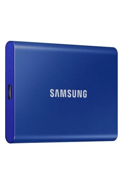 Samsung 500GB T7 Usb3.2 1050MB-1000MB-S Taşınabilir SSD Mavi MU-PC500H-WW ürün görseli 1
