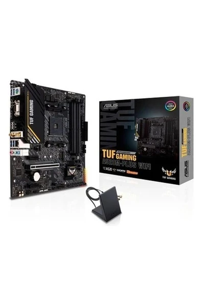 Asus Tuf Gamıng A520M-Plus Wıfı Amd A520 Am4 DDR4 4800 Dp Hdmı Vga M2 Usb3.2 Ac Wifi + Bt Aura Rgb Matx (Tuf Gamıng A520M-Plus Wıfı) Anakart ürün görseli 1