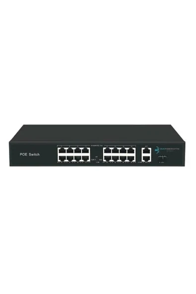 16port 200w FULL PoE 08ODS-16GP2U2S-200 GIGABIT 2X SFP Yönetilemez Switch ürün görseli 1