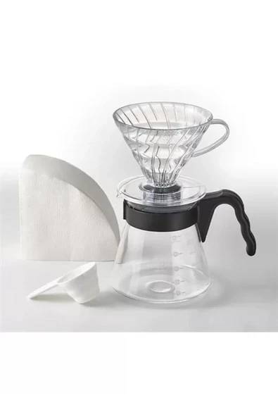 Hario V60 Kahve Demleme Seti, Şeffaf ürün görseli 1