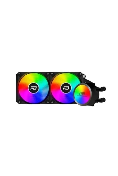 Powerboost Noble 240 Rainbow Fanlı 240MM (LGA1700-AM4-AM5) Uyumlu Sıvı Soğutma Sistemi (Siyah ürün görseli 1