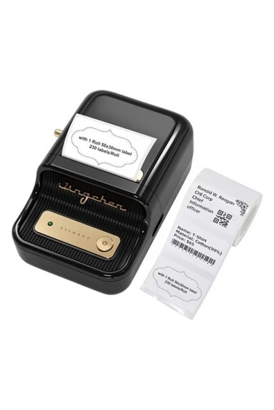 Niimbot B21S Bluetooth Taşınabilir Termal Etiket Yazıcı - Siyah ürün görseli 1