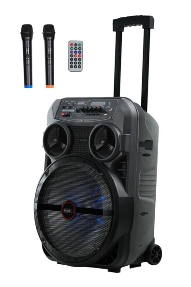 MXR-280 Taşınabilir Mikrofonlu Işıklı Akülü Ses Sistemi Hoparlör (12 İnç 280 Watt) ürün görseli 1