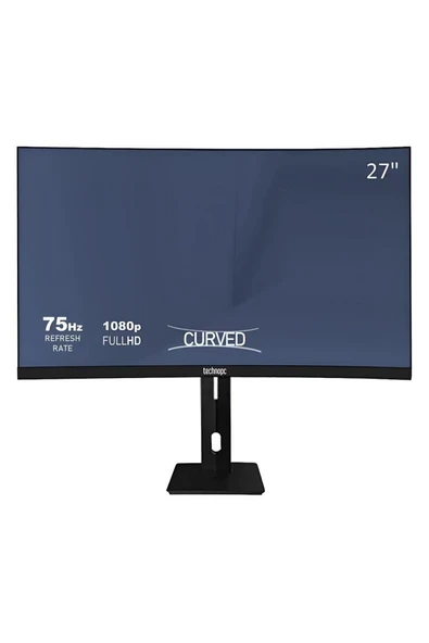 TECHNOPC 27'' VA TPL27CS 8MS 60HZ HDMI-DP KAVISLI EV OFİS MONİTÖRÜ ürün görseli 1