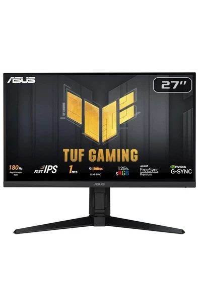 Asus TUF GAMING VG279QL3A   27 HDR FAST IPS FREESYNC VE G-SYNC UYUMLU 1920x1080 1MS 180HZ DP HDMI  MM VESA 3YIL ELMB,EYECARE, FLICKER-FREE,PIVOT,%125 Srgb Monitör ürün görseli 1