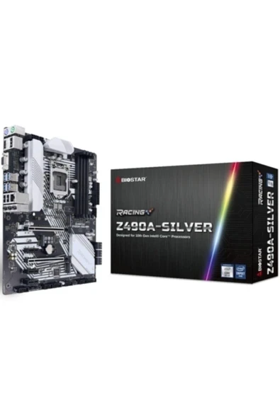 Biostar Racing Z490A-SILVER Ddr4 4400+S+GL LGA1200 ürün görseli 1