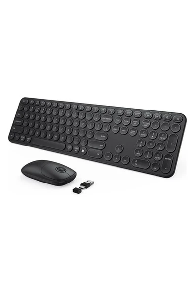 Seenda Kablosuz Klavye ve Mouse, USB ve Type-C - Siyah ürün görseli 1