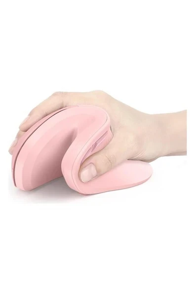 Seenda Ergonomik Kablosuz Dikey Mouse, Bluetooth 4.0+Usb - Açık Pembe ürün görseli 1