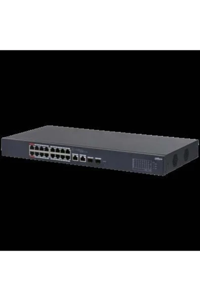 CS4218-16ET-240 16 PORT 16XFE-2XGE-2XGE/SFP YÖNETİLEBİLİR 240W POE SWİTCH ürün görseli 1