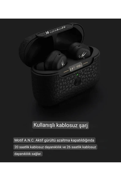 Marshall motif A.N.C TWS Bluetooth kulaklık ürün görseli 1