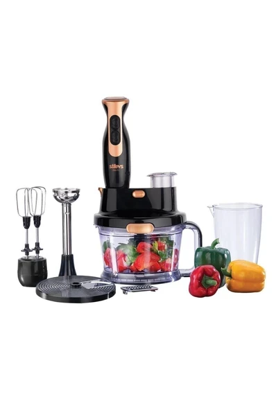 Yüksek Güçlü Siyah Blender Seti 1500W, Pratik ve Şık Tasarım ürün görseli 1