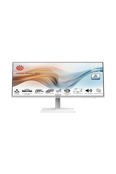 MSI 27" MODERN MD272XPW 1920x1080 (FHD) FLAT IPS 100HZ 1MS ADAPTIVE-SYNC BEYAZ PIVOT TYPE-C MONITOR ürün görseli 1