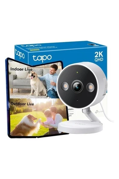 Tp-Link C120, 2k 4mp Qhd, Starlight Sensör ile Renkli Gece Görüşü, Mıknatıslı Gövde, Bebek Ağlaması Tespiti, Yapay Zeka Desteği, Dahili Spot Işığı, Iç Mekan/dış Mekan Kablosuz Güvenlik Kamerası ürün görseli 1