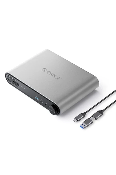 PTM1 10in1 Docking Station&Disk Kutusu/10Gbps,HDMI,2.5 GLAN 100W,USB3.2 Type-C,Volume Button ürün görseli 1