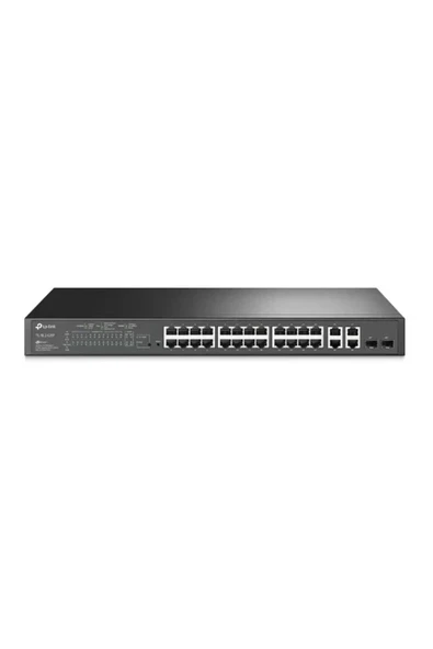 Tp-link Tl-sl2428p 24 Port 10-100 Poe Switch 4 Port Sfp Çelik Kasa Rack Mount ürün görseli 1
