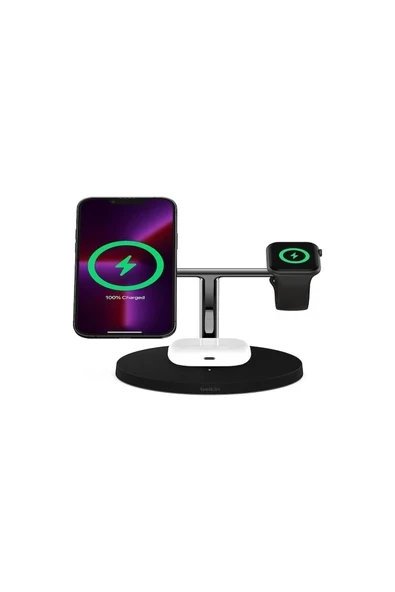 Belkin Bc Pro Magsafe 3in1 Kablosuz Şarj Standı WIZ017VFBK ürün görseli 1