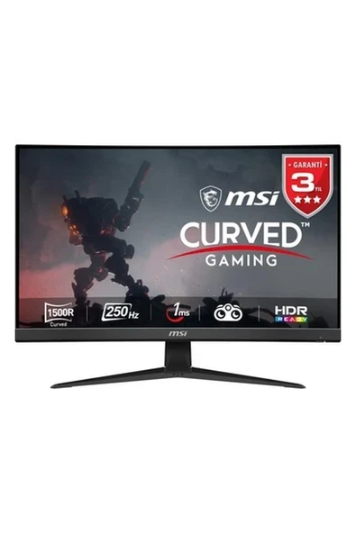 MSI 27" G27C4X 1920x1080 (FHD) 16:9 CURVE 1500R VA 250HZ 1MS FREESYNC PREMIUM GAMING MONITOR ürün görseli 1