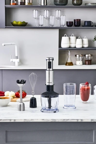Hız ayarlı 1300W el blender seti, dayanıklı ve kullanışlı mutfak gereci ürün görseli 1