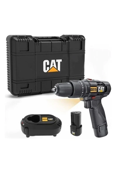 Cat DX15.1 12VOLT/2.0AH Li-Ion Çift Akülü Profesyonel Şarjlı Darbeli Matkap ürün görseli 1
