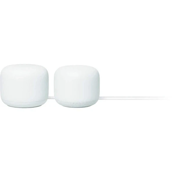 1 Noktalı Nest WiFi Yönlendirici - Kablosuz İnternet için Mesh Wi-Fi Genişletici Akıllı Hoparlör Çalışmaları ve Google Ev Sistemleri Snow ürün görseli 1