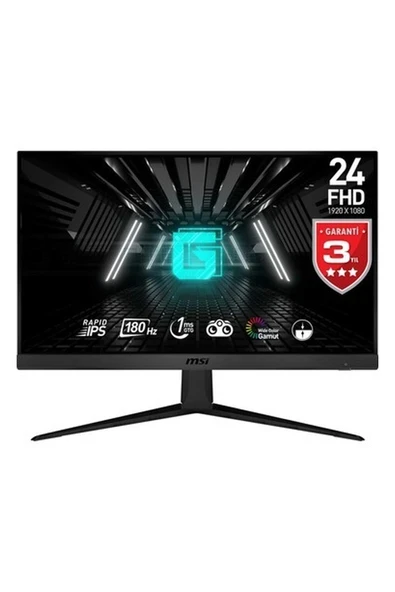 MSI 23.8" G2412F 1920x1080 (FHD) 16:9 FLAT RAPID IPS 180HZ 1MS ADAPTIVE-SYNC GAMING MONITOR ürün görseli 1