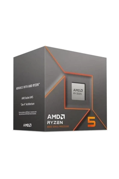 RYZEN 5 8400F 22MB 8çekirdekli VGA Yok AM5 65w Kutulu+Fanlı ürün görseli 1