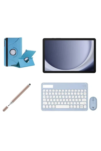 Galaxy Tab A9+ 11''İNCH (PLUS) 6/128GB TABLET+GOLD KALEM+MAVİ KILIF+MAVİ KLAVYE MOUSE+KIRILMAZ CAM ürün görseli 1