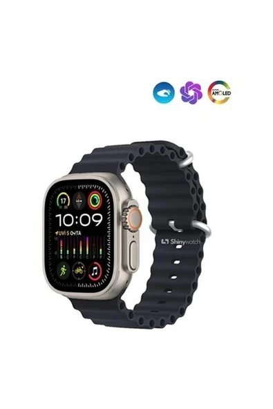 Tekno Trust 49 mm Ultra 2+ Süper Amoled Ekranlı Yapay Zeka Özellikli Akıllı Saat 2024 Gümüş/siyah 2 Yıl 200-300 ürün görseli 1