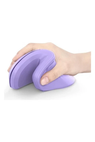 Seenda Ergonomik Kablosuz Dikey Mouse, Bluetooth 4.0+Usb - Mor ürün görseli 1