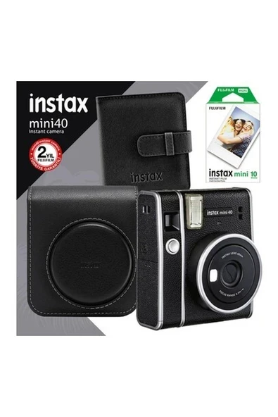 Instax Mini 40 Fotoğraf Makinesi Seti 2 Siyah ürün görseli 1