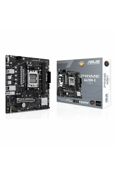 Prime A620M-E CSM DDR5 (6400MHz)OC M.2 VGA/HDMI/DP PCIe 4.0 AM5 mATX Anakart ürün görseli 1
