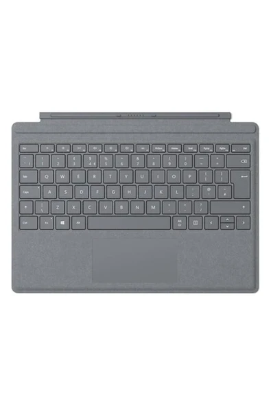 Surface Go Tablet Uyumlu Alcantara Signature Type Cover Ingilizce Klavye - Gri ürün görseli 1