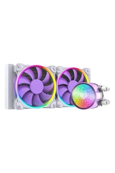 Id-Coolıng Pinkflow 240 Diamond Purple 4pin Pwm 240MM Argb Pembe Sıvı İşlemci Soğutucu ürün görseli 1