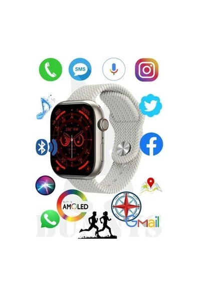 Reeder P13 Blue Max Lite 2022 Uyumlu Akıllı Saat Konuşma Özellikli Watch Hk9 Pro 45MM Amoled Ekran ürün görseli 1
