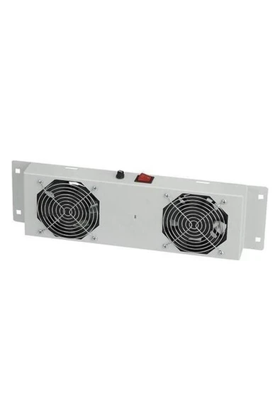 Ager Duvar Tipi 2li Termostatlı Beyaz Fan Modülü AN-F2T-A-B1 ürün görseli 1
