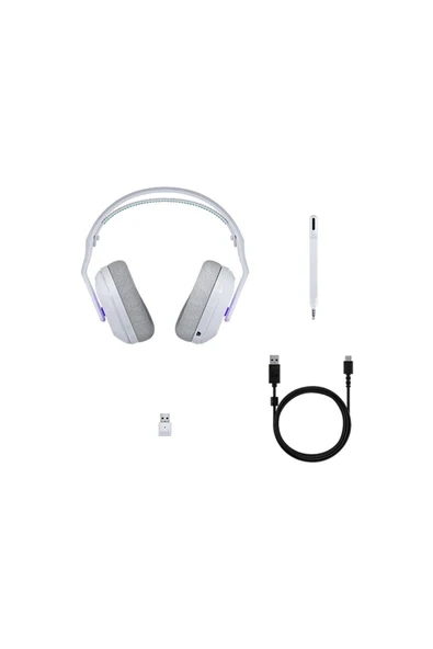G G522 Lightspeed Kablosuz Bluetooth Kulak Üstü Oyuncu Kulaklığı Beyaz ürün görseli 1