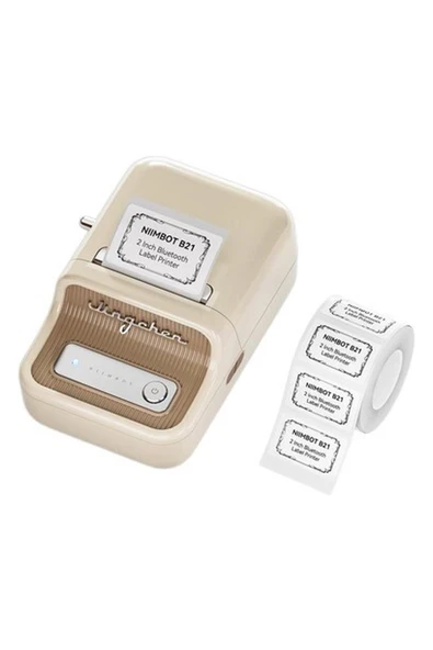 Niimbot B21S Bluetooth Taşınabilir Termal Etiket Yazıcı - Krem ürün görseli 1