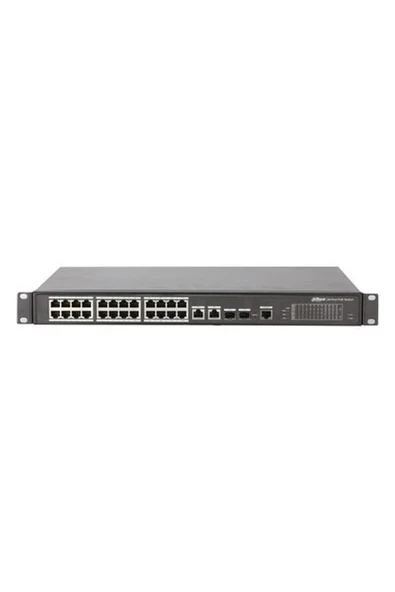 Dahua PFS4226-24ET-240 24 Port 10/100 Poe Yonetilebilir 240W Switch ürün görseli 1