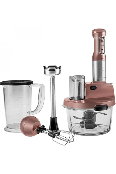 Mastermaid Prosteel 2500W 6 Bıçaklı Uzun Blender Ayaklı Cam Mutfak Robotu, Rosegold ürün görseli 1