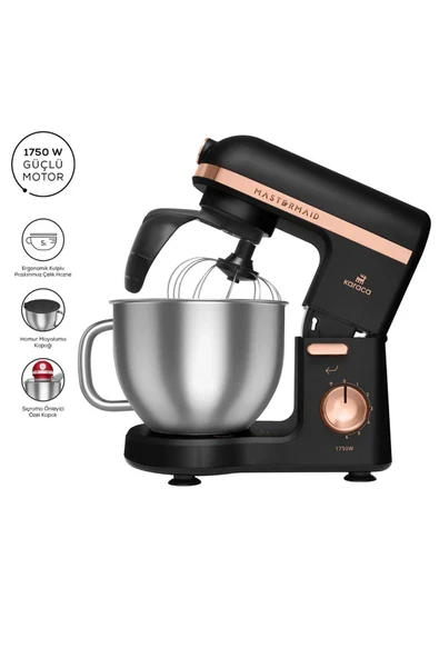 Tekno Trust Mastermaid Chef Pro Çift Kollu Stand Mikser Matte Black Copper 1750 W ürün görseli 1