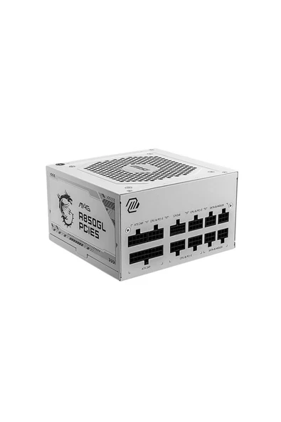 MSI PSU MAG A850GL PCIE5 WHITE 850W 80+ GOLD POWER SUPPLY-BEYAZ ürün görseli 1