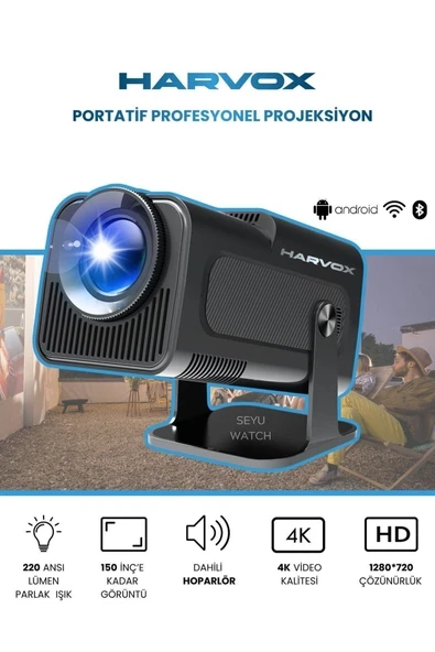 Taşınabilir Sinema Dizi Film Projeksiyon 1080P/2K/4K Ev Sineması Dahili Android 11, Wifi & Bluetooth ürün görseli 1