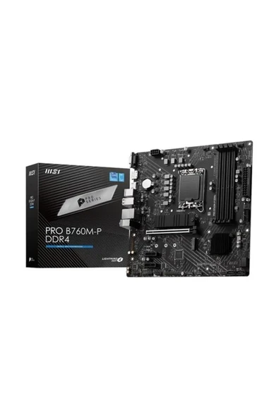 PRO B760M-P DDR4 HDMI DP PCIe 16X v4.0 1700p mATX ürün görseli 1