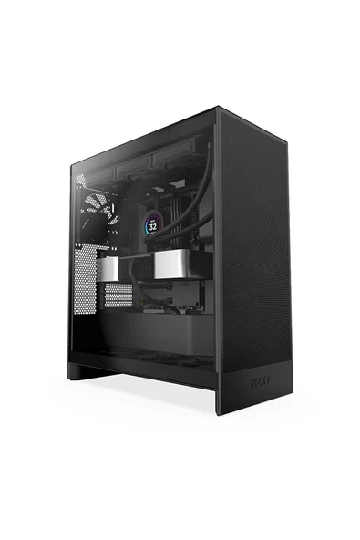 Nzxt H7 Flow 2024 CM-H72FB-01 Temperli Cam USB 3.2 Atx Mid Tower Kasa Siyah ürün görseli 1