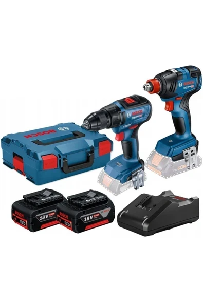 Bosch Professional GSB 18V-50 18V Darbeli 2.0 + 5.0 Ah Li-ion Çift Akülü Delme Vidalama - 06019h5103 ürün görseli 1